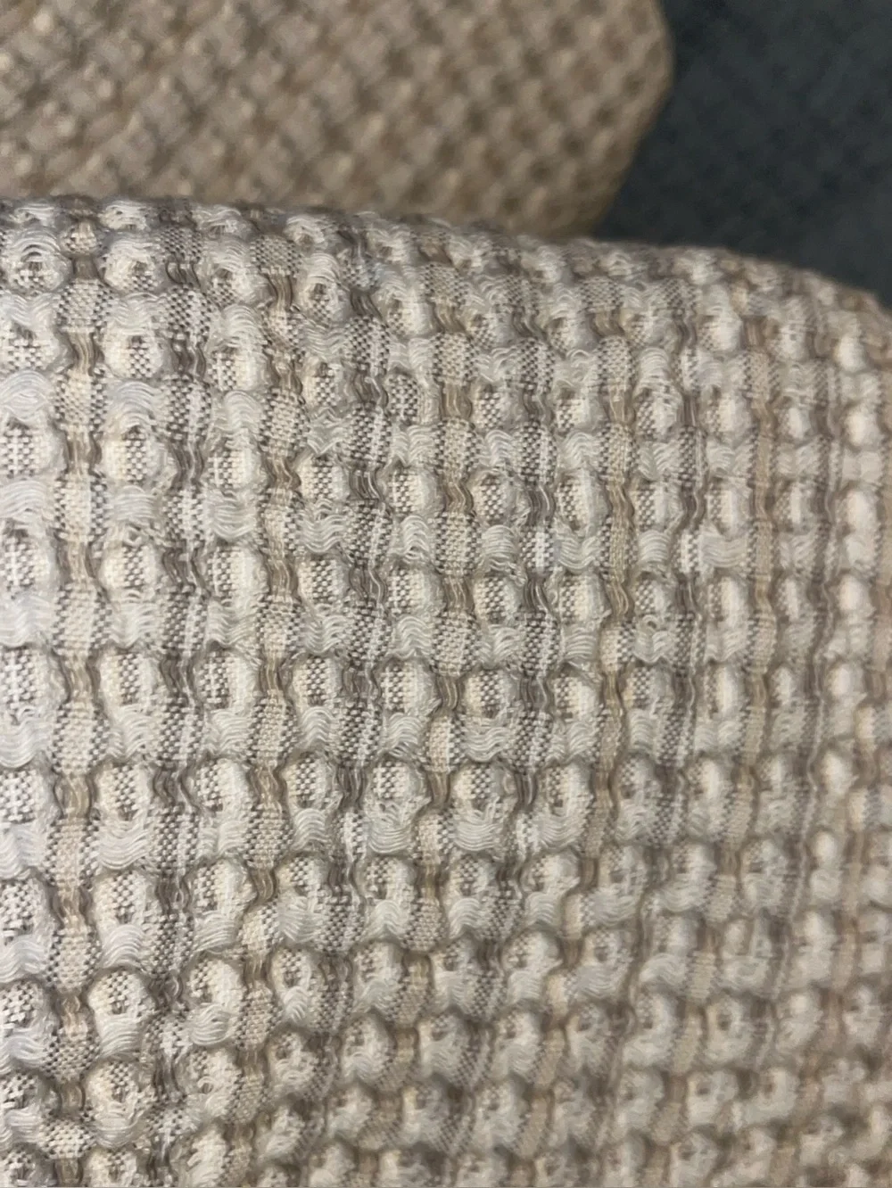 Waffle Weave Pillow Shams in Cream ~ 100% Cotton ~ 2 shams